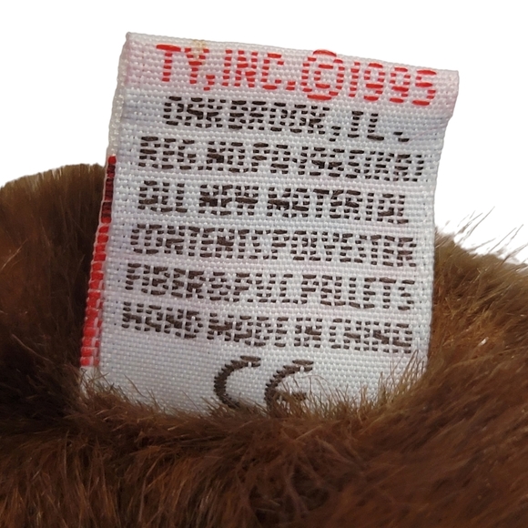 VTG 1995 Baby PJ Bear Brown Beanie Babies Stuffed Animal Collectible HAS TY TAG - Picture 8 of 10